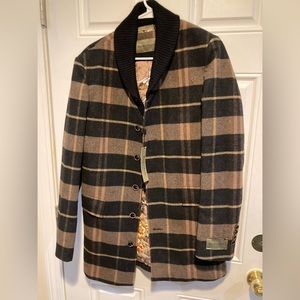 Paisley & Gray plaid brown and black jacket coat men’s size small
